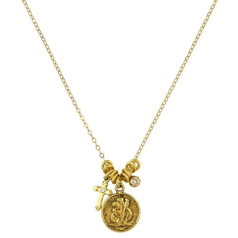 Fashion-Forward Jewelry At Exclusive Discounts Holiday Attire Sale Justice St Christopher Necklace