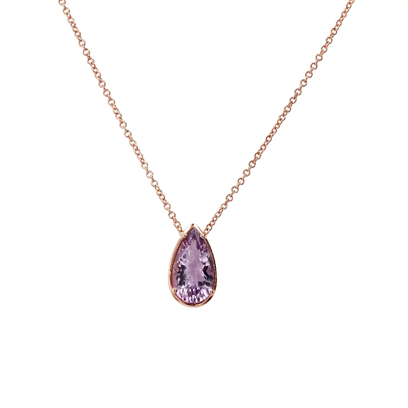 Best Jewelry Deals – Premium Quality At Exclusive Discounts Casual Chic Deals Lavender Amethyst Rose Gold Pendant Necklace