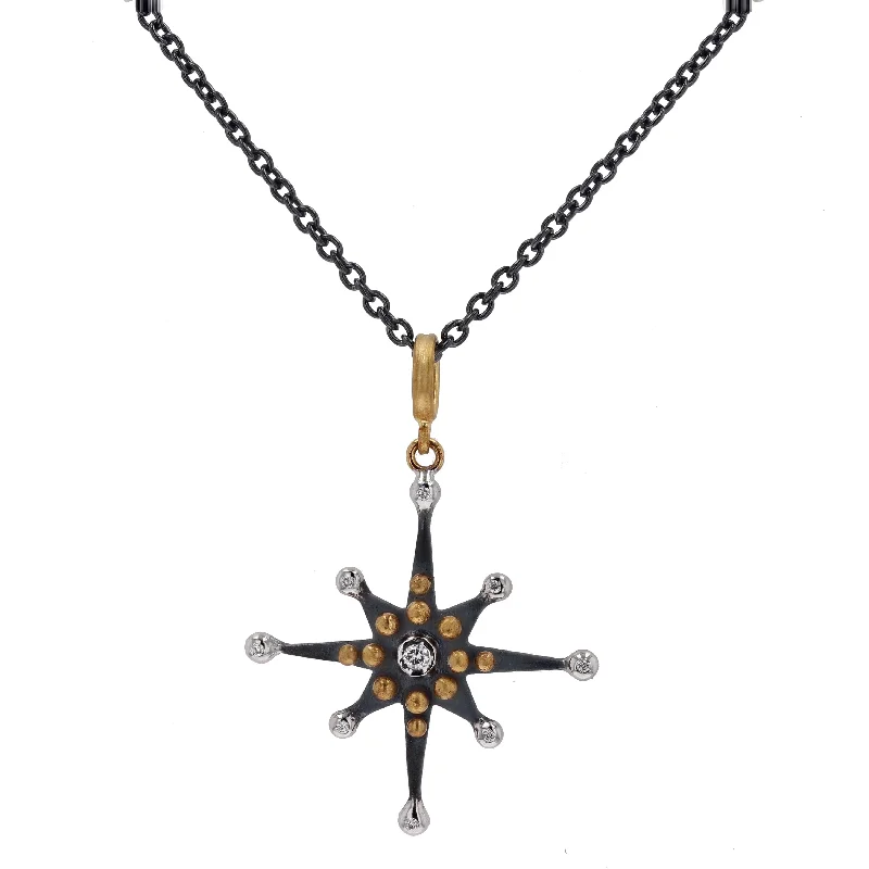 Glamorous Jewelry, Glamorous Deals – Shop Now Street Style Discounts Lika Behar Oxidized Sterling Silver & Yellow Gold Starburst Pendant Necklace