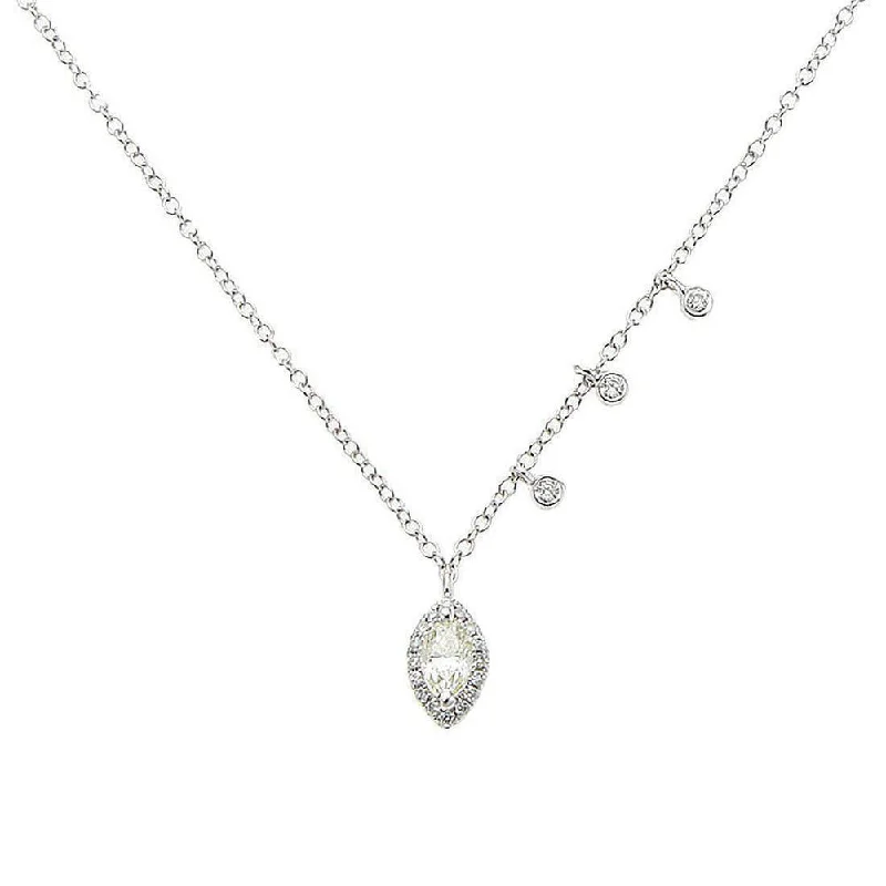 Timeless Jewelry Styles At Wallet-Friendly Prices Marquis Diamond and Topaz Necklace