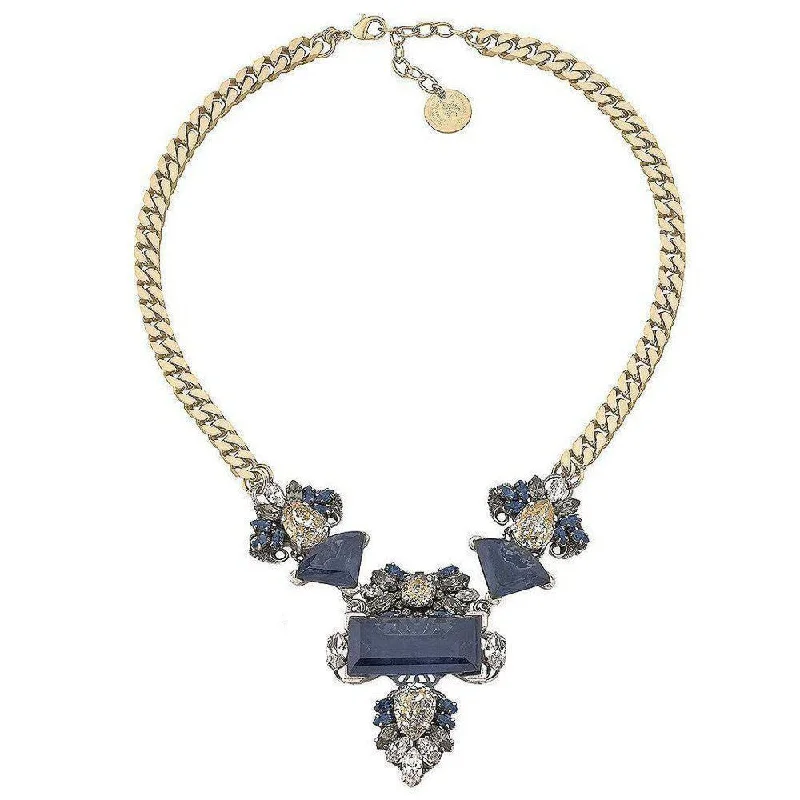 Jewelry Flash Sale – Stylish Designs At Unbeatable Rates Casual Yet Chic Sales Midnight Blue Crystal Cluster Necklace