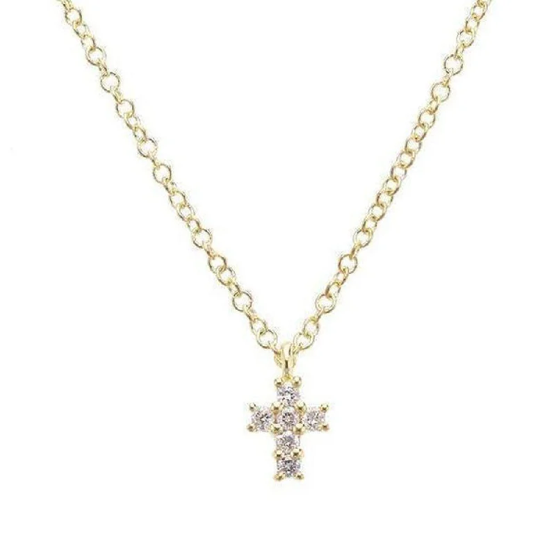 Personalized Engraved Jewelry For Meaningful Gifts Refined Fashion Sale Petite Cross Necklace Yellow Gold