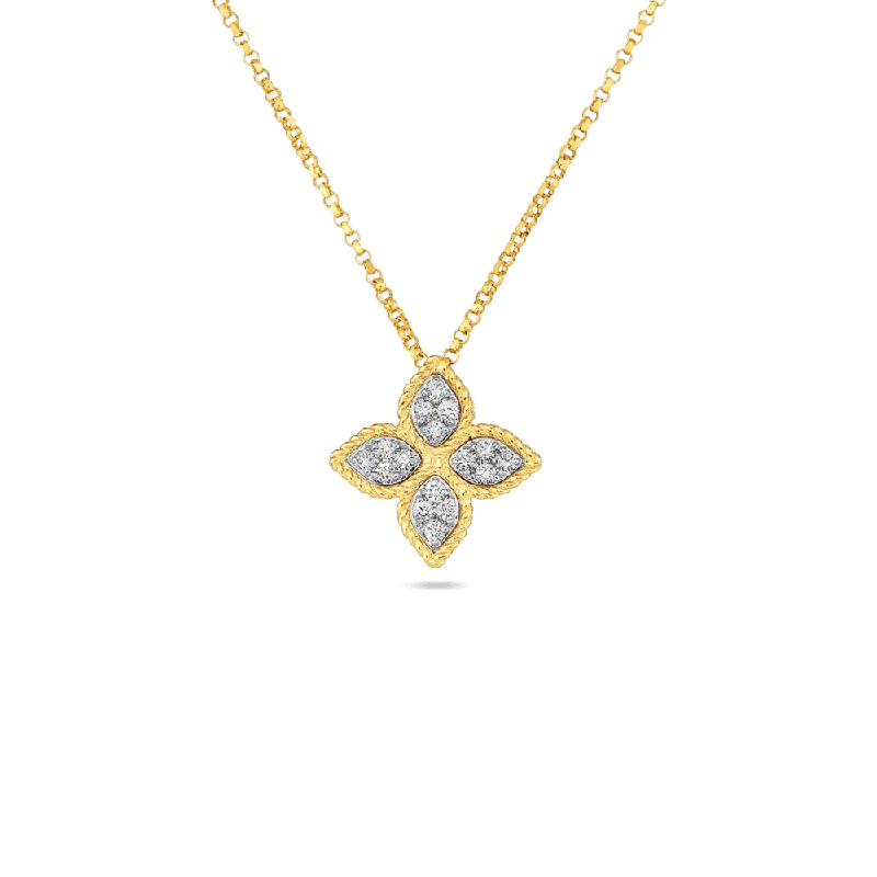 Glamorous Jewelry, Glamorous Deals – Shop Now Limited Time Roberto Coin Diamond Flower Medium Pendant Necklace