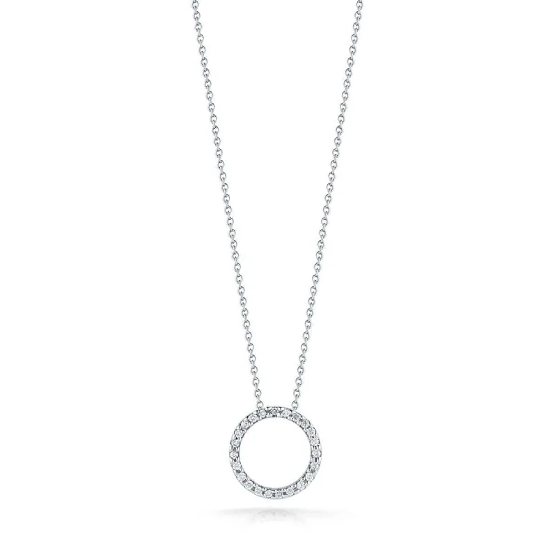 Exclusive Jewelry Markdowns – Limited-Time Offer Luxe Style Discounts Roberto Coin White Gold Diamond Circle Necklace