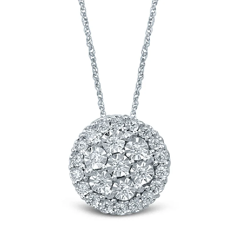 The Biggest Jewelry Sale Of The Year Is Here Silver 0.10 Carat Pendant with 25 Brilliant Diamonds on 45cm Chain