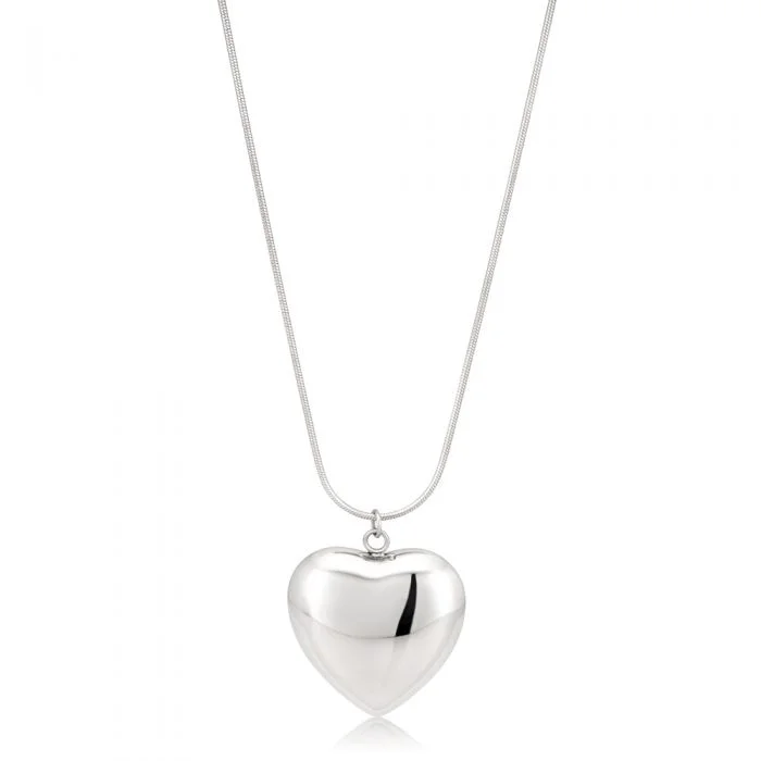 Huge Savings On Timeless Jewelry Collections Hot Brand Discounts Stainless Steel Large Heart Pendant with 80cm Stainless Steel Chain