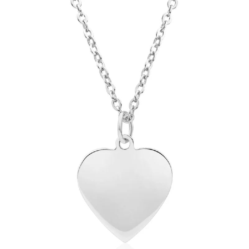 Personalized Jewelry At Special Discount Rates Low Price Special Sterling Silver 15mm Flat Heart Pendant