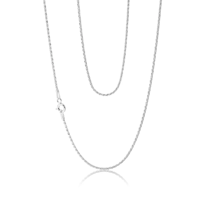 Sparkle On A Budget – Fine Jewelry For Less Fashion Forward Sterling Silver 45cm Wheat Chain