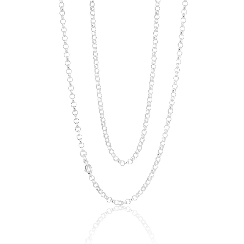 Luxury Handcrafted Jewelry For Elegant Looks Classic Chic Deals Sterling Silver 55cm 70 Gauge Belcher Chain