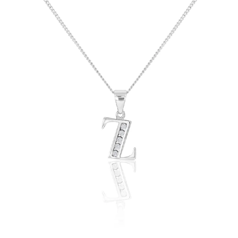 Exclusive Jewelry Bundles At Discounted Rates Must Haves Sterling Silver Cubic Zirconia Initial "Z" Pendant