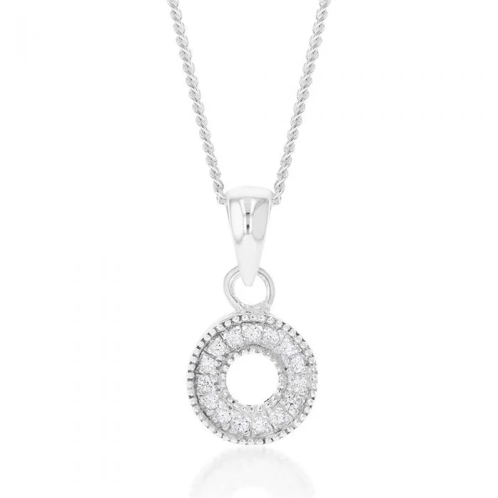 Limited-Stock Jewelry Sale – Shop Before It's Gone Sterling Silver Cubic Zirconia On Circle Pendant