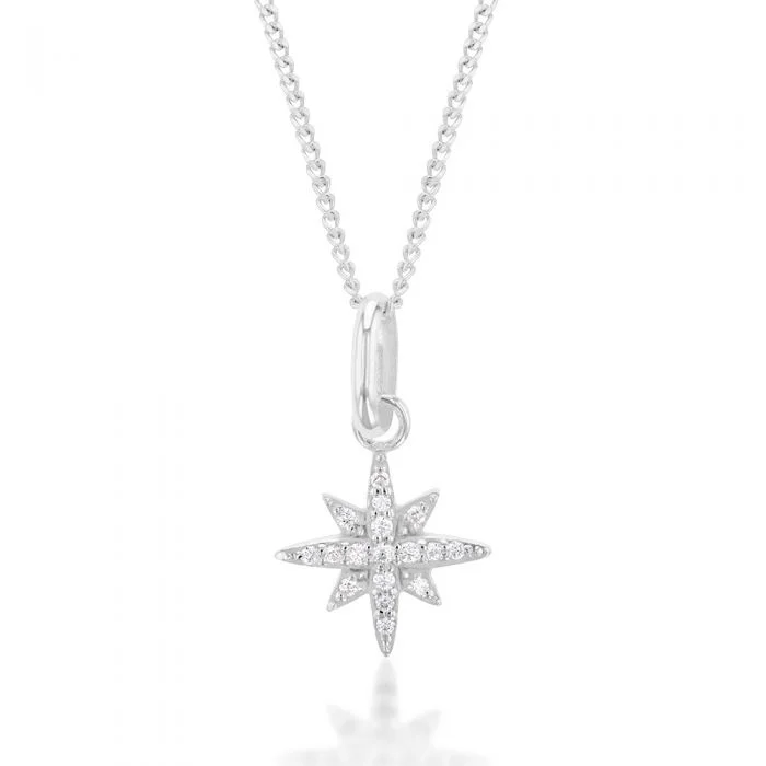 Flash Deals On Fine Jewelry – Shop Before It's Gone Sterling Silver Cubic Zirconia Star Pendant