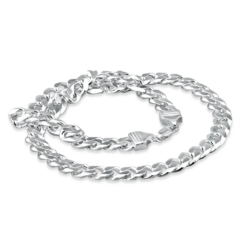 Elevate Your Outfit With Discounted Statement Jewelry Limited Time Special Offer Sterling Silver Diamond Cut 250 Gauge 50cm Curb Chain