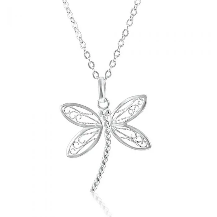 Elegant Jewelry, Exclusive Prices – Shop Now Modern Fashion Sale Sterling Silver Dragonfly Pendant