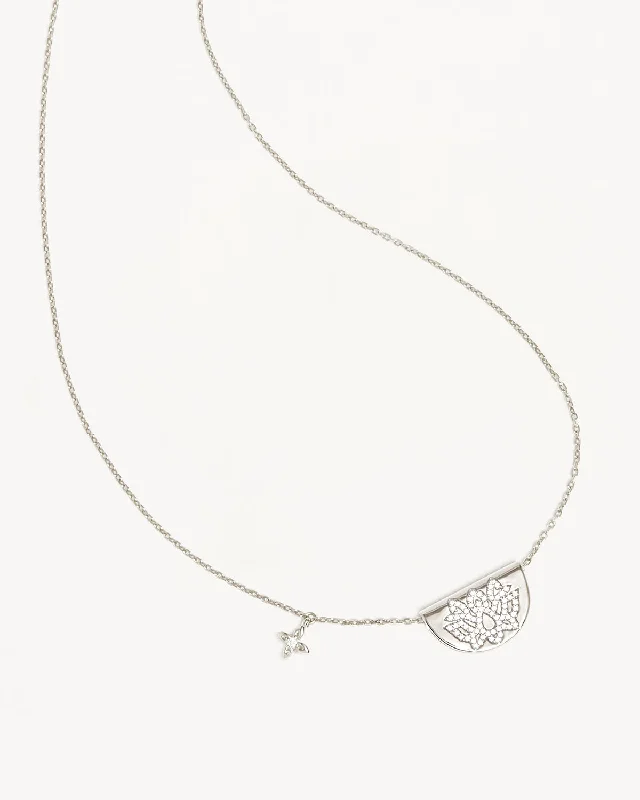 Shop Dazzling Jewelry At The Best Prices Embrace New Fashion Sterling Silver Live In Light Lotus Necklace