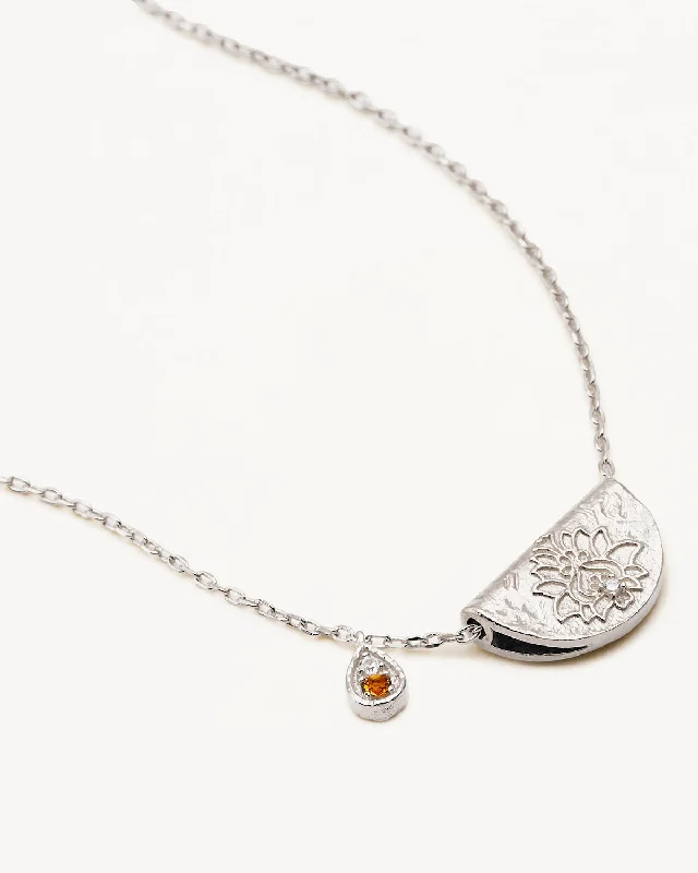 The Perfect Accessory For Less – Jewelry Sale Live Cool Prices Sterling Silver Lotus Birthstone Necklace - November - Citrine