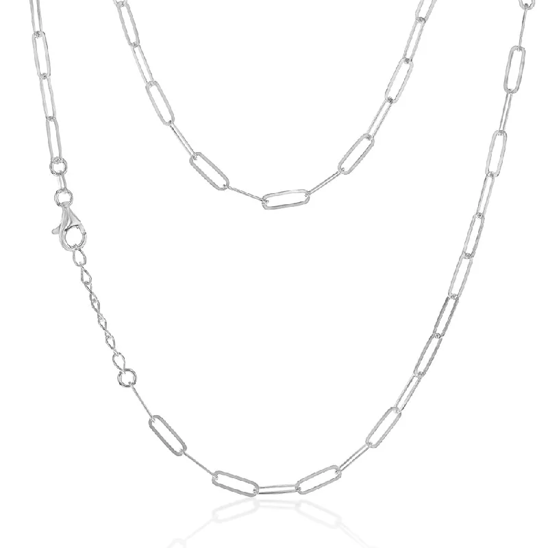 Chic And Stylish Jewelry At Exclusive Prices Clearance Event Sterling Silver Paper Clip 42+3cm Chain