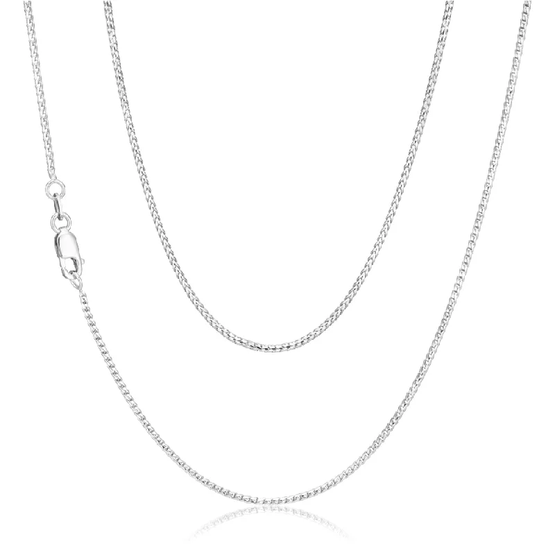 Flash Sale On Stunning Jewelry – Don't Miss Out Sterling Silver Rhodium Plated 50cm 40 Gauge Wheat Chain