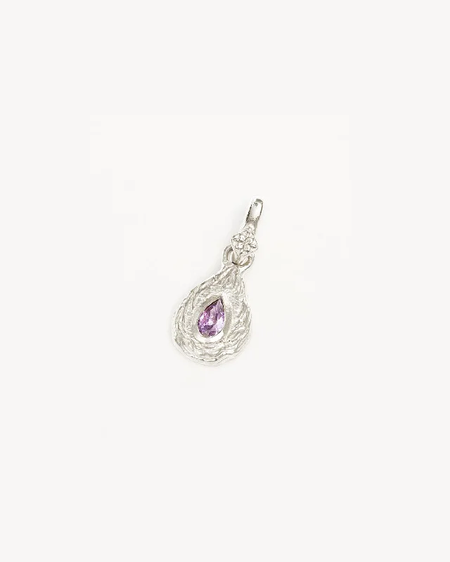 Exclusive Gemstone Jewelry At Special Prices Athleisure Style Sale Sterling Silver With Love Birthstone Annex Link Pendant - February