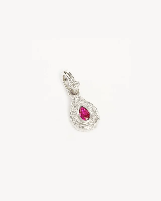 Sparkle More For Less – Jewelry Sale Happening Now Modern Chic Discounts Sterling Silver With Love Birthstone Annex Link Pendant - July