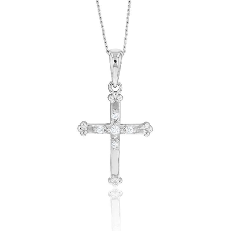 Handcrafted Jewelry Sale – Unique Designs At Low Prices Sterling Silver Zirconia Cross Pendant