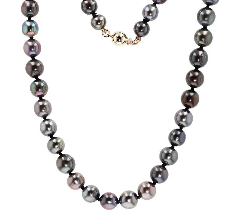 Modern Statement Jewelry For Bold Styling Contemporary Chic Promotions Tahitian Pearl Strand Necklace with 14k Gold Clasp