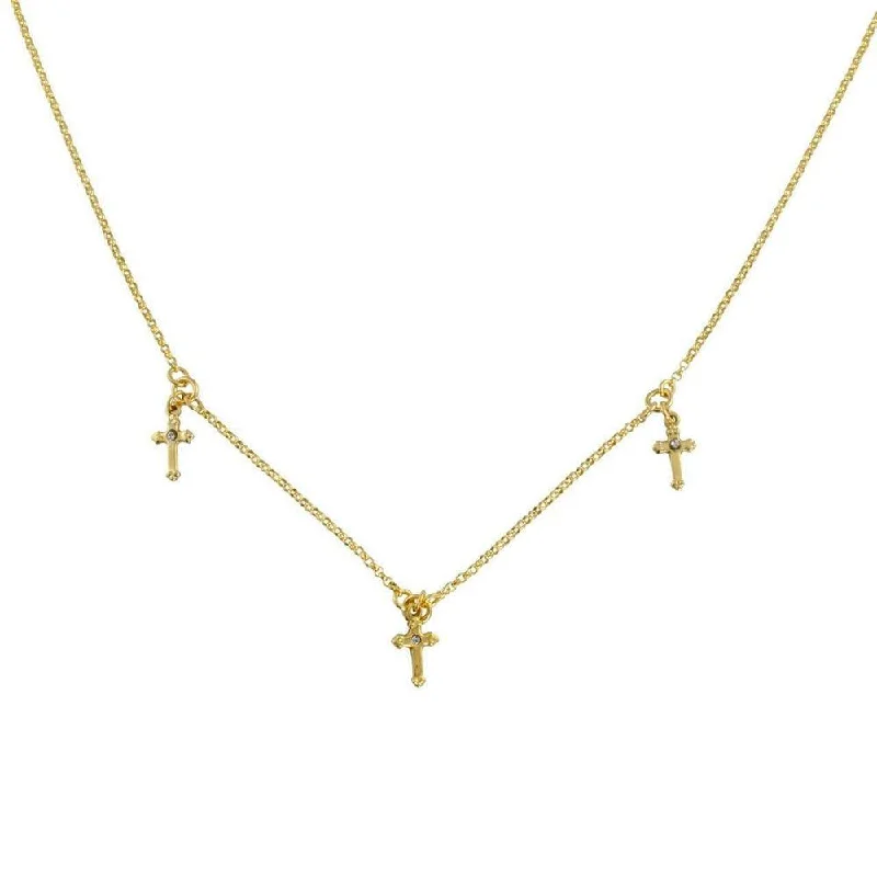 Limited-Time Offer On Elegant Jewelry Pieces Timeless Elegance Redefined Triple Lovers Cross Choker