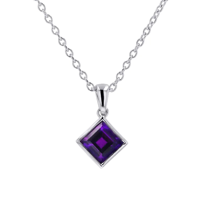 Upgrade Your Jewelry Collection For Less Exclusive Fashion Deals Princess-Cut Amethyst Necklace