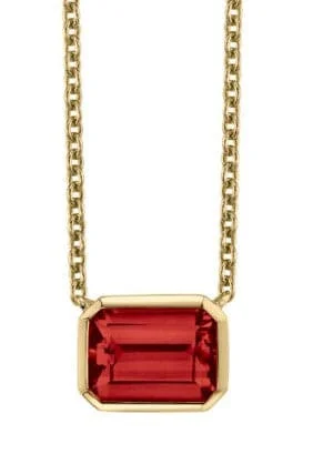 Breathtaking Jewelry, Breathtaking Prices Fashion Forward Garnet Bezel-Set Pendant