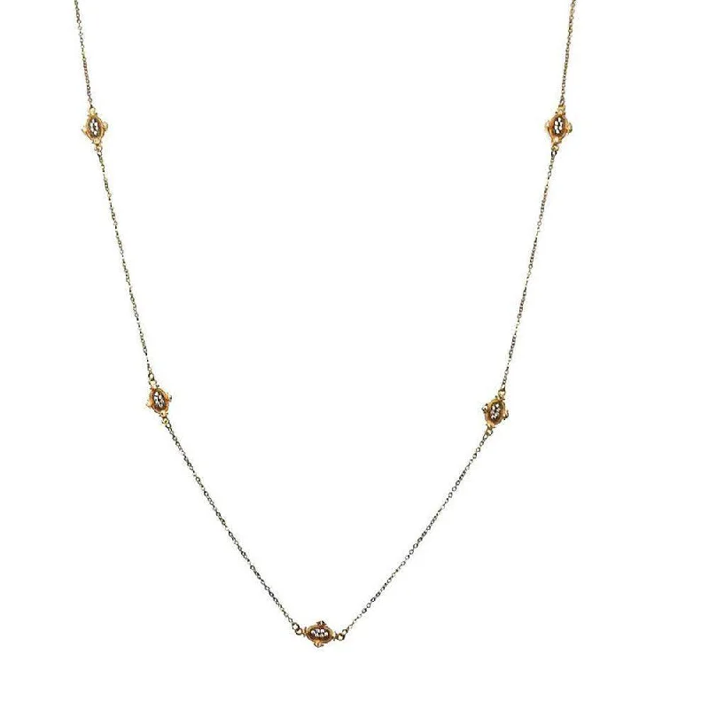 Make Your Outfit Shine With Discounted Jewelry Imeless Style Yellow Gold Station Necklace