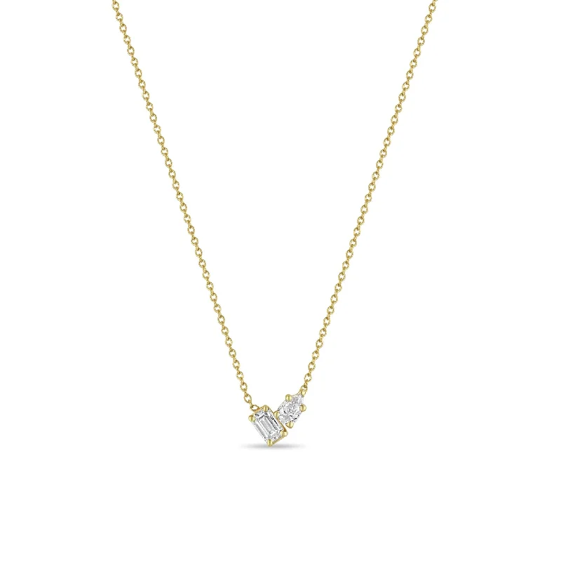 Don't Miss Out On Jaw-Dropping Jewelry Discounts Trend Alert Zoe Chicco Two-Stone Diamond Necklace