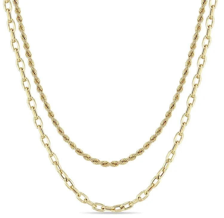 The Ultimate Jewelry Sale – Shop Premium Styles Spring Fashion Zoe Chicco Double Layer Chain Necklace