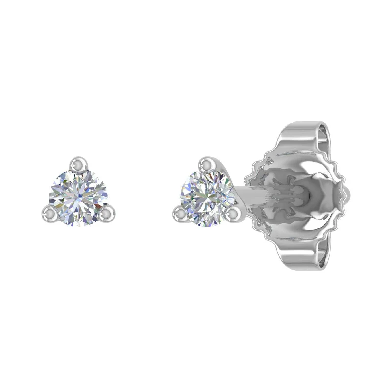 Sparkle For Less – Shop Our Limited-Time Jewelry Deals Fashion Essentials 0.05 Carat 3-Prong Diamond Very Small Stud Earrings in Gold