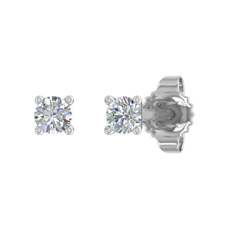 Timeless Elegance Now At Special Discounts Urban Fashion 0.05 Carat 4-Prong Diamond Very Small Stud Earrings in Gold