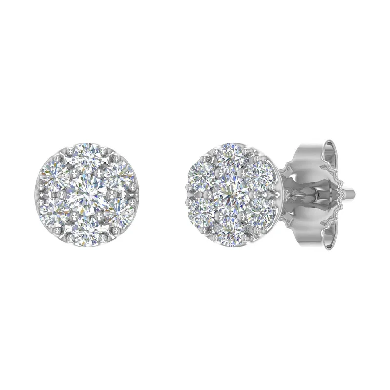 Elegant Jewelry Pieces At Unbelievable Prices Forward Trendsetter 0.15 Carat Cluster Diamond Stud Earrings in Gold