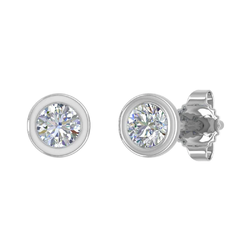 Make Every Moment Shine – Jewelry Discounts Available Chic Trends Unveiled 0.27 Carat Bezel Setting Diamond Stud Earrings in Gold