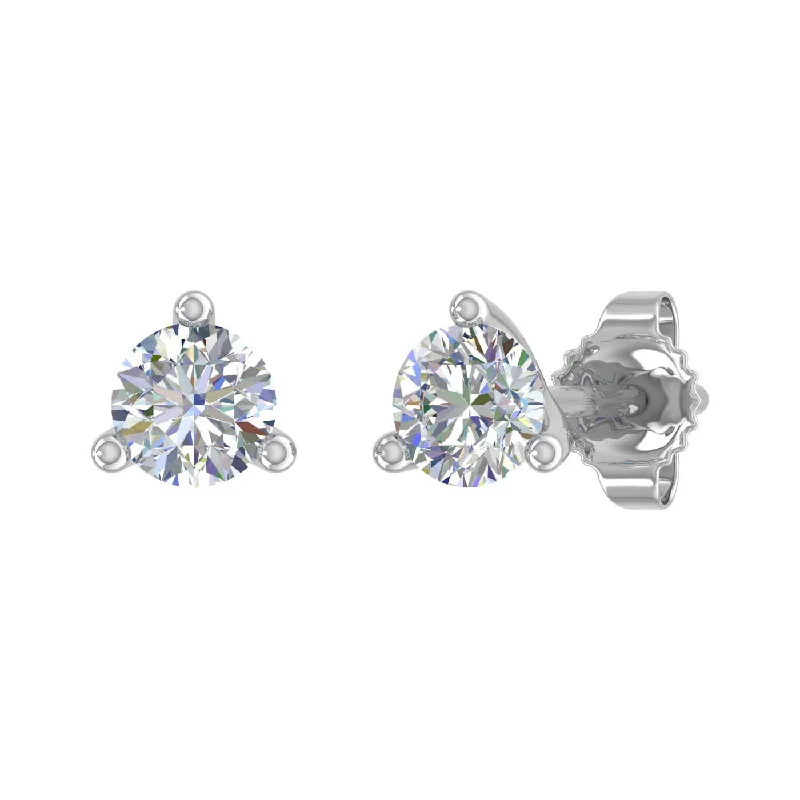 Best Jewelry Sale Prices – Limited-Time Offer Latest Fashion 0.40 Carat 3-Prong Diamond Stud Earrings in Gold