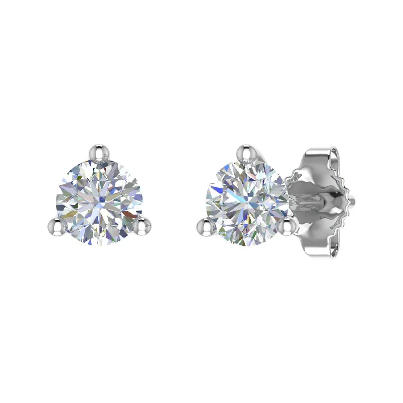 Premium Jewelry Now Available At Special Discounts Don't Miss Out 0.40 Carat 3-Prong Set Diamond Stud Earrings in Gold