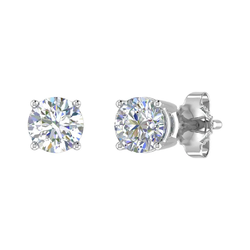 Limited Stock On Premium Jewelry At Low Prices Limited Time Special Offer 0.54 Carat 4-Prong Set Diamond Unisex Stud Earrings in Gold