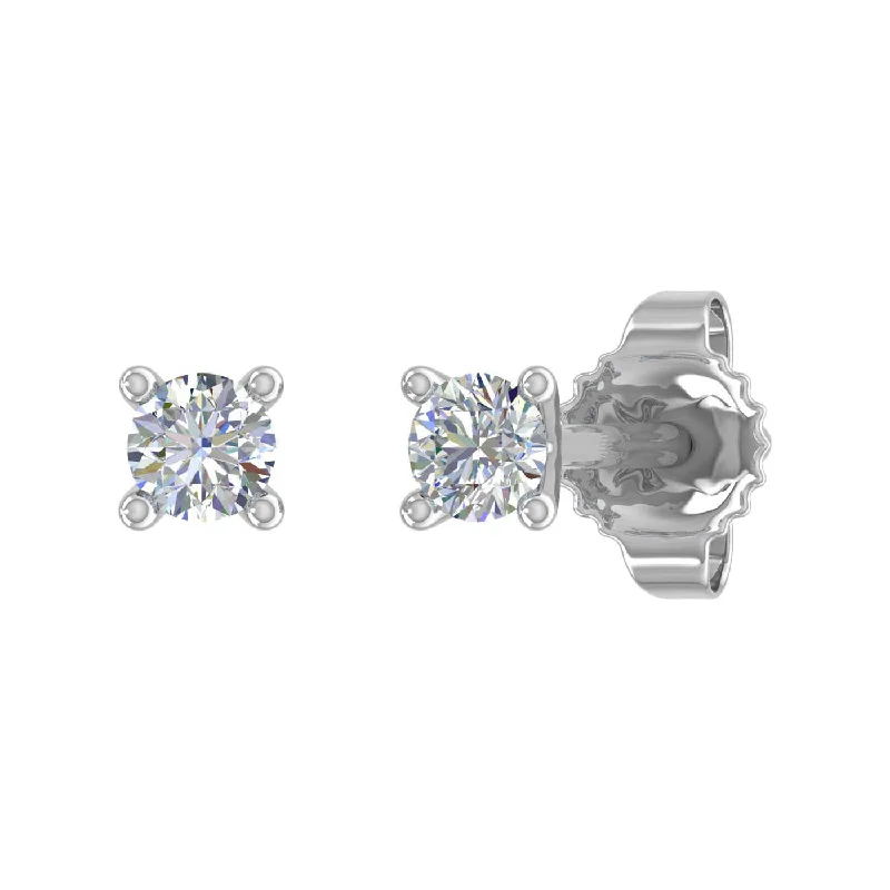 Huge Savings On Premium Jewelry Styles Stylish Deals 1/10 Carat 4-Prong Diamond Tiny Stud Earrings in Gold