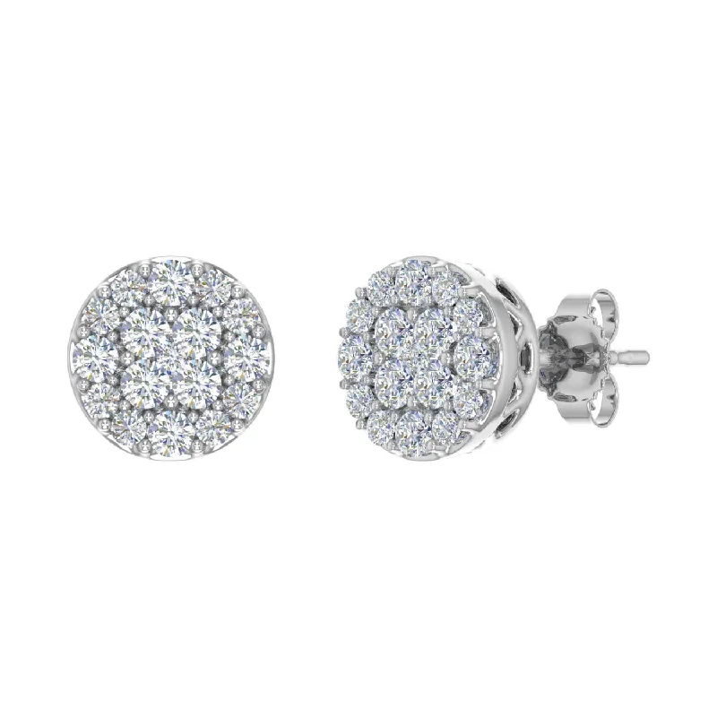 Affordable Elegance – Special Jewelry Sale Now Live Big Savings 1/2 Carat Cluster Diamond Stud Earrings in Gold