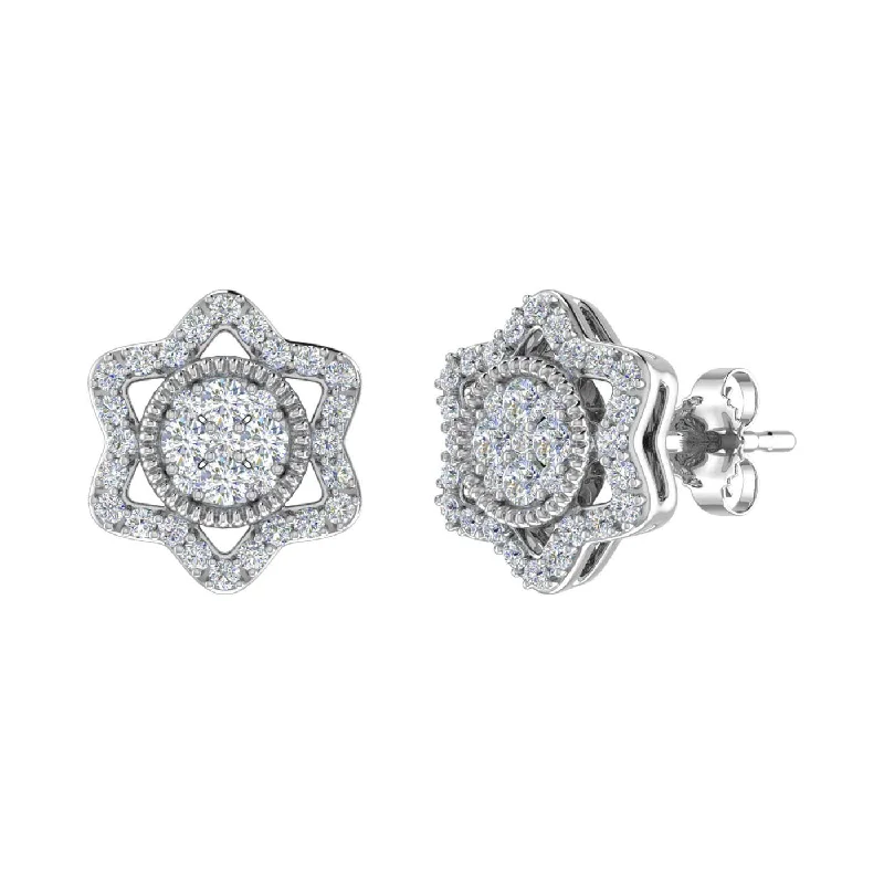 Everyday Jewelry Essentials Now On Sale Must-Have Style Discounts 1/2 Carat Diamond Star Stud Earrings in Gold