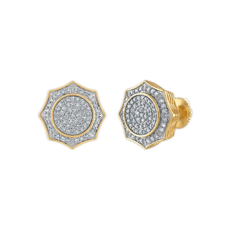 Buy More, Save More On Stunning Jewelry Pieces Modish Fashion Discounts 1/2 CTW Diamond Fashion Stud Earrings in 10KT Yellow Gold