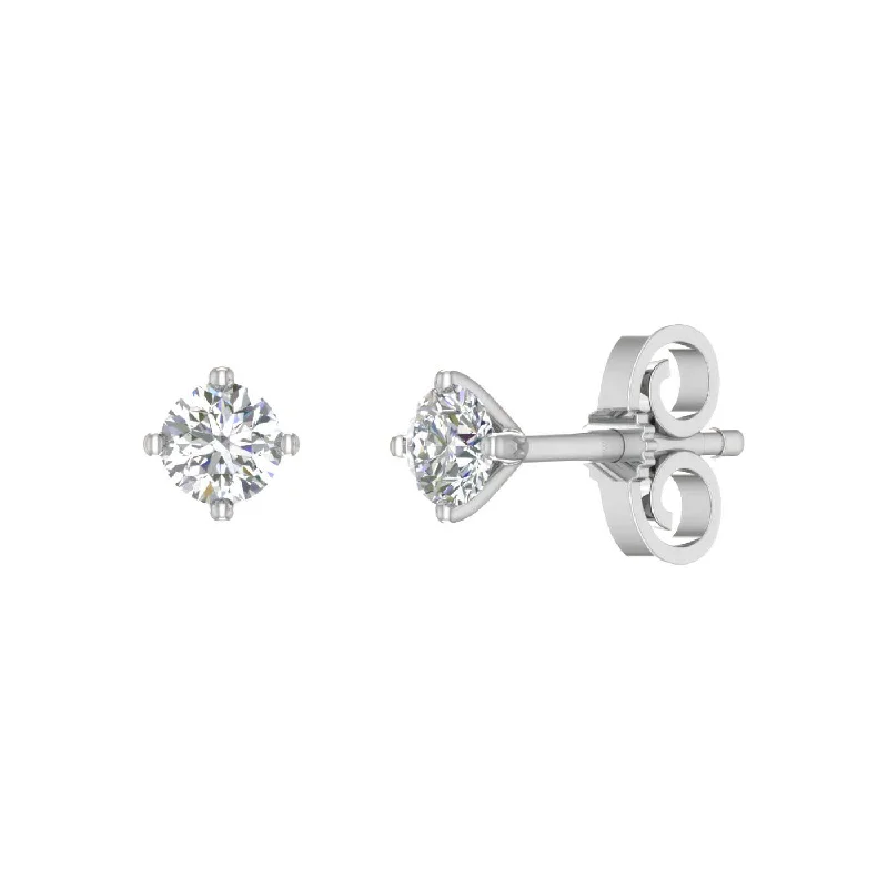 Shop Trending Jewelry With Exclusive Savings Flirty Fashion Discounts 1/3 Carat 4-Prong Diamond Stud Earrings in Gold