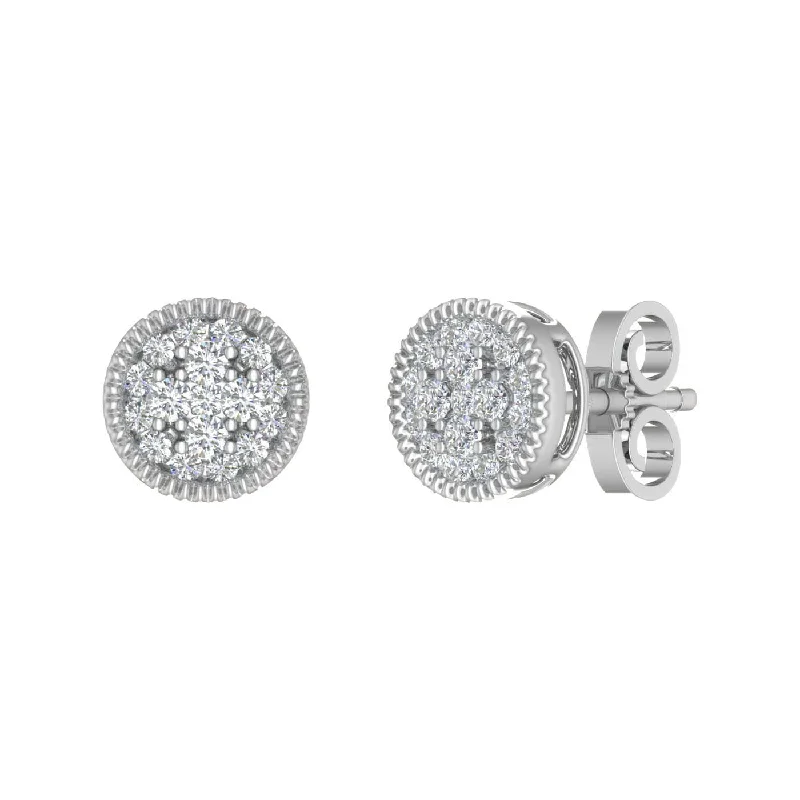 Holiday Jewelry Sale – Perfect Gifts At The Best Prices Limited Time Offers 1/3 Carat Cluster Diamond Stud Earrings in Gold