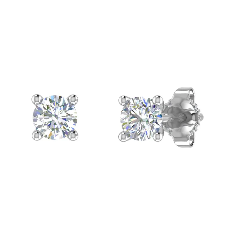 Trending Jewelry Styles Now At Limited-Time Discounts Huge Price Cut 1/4 Carat 4-Prong Diamond Stud Earrings in Gold