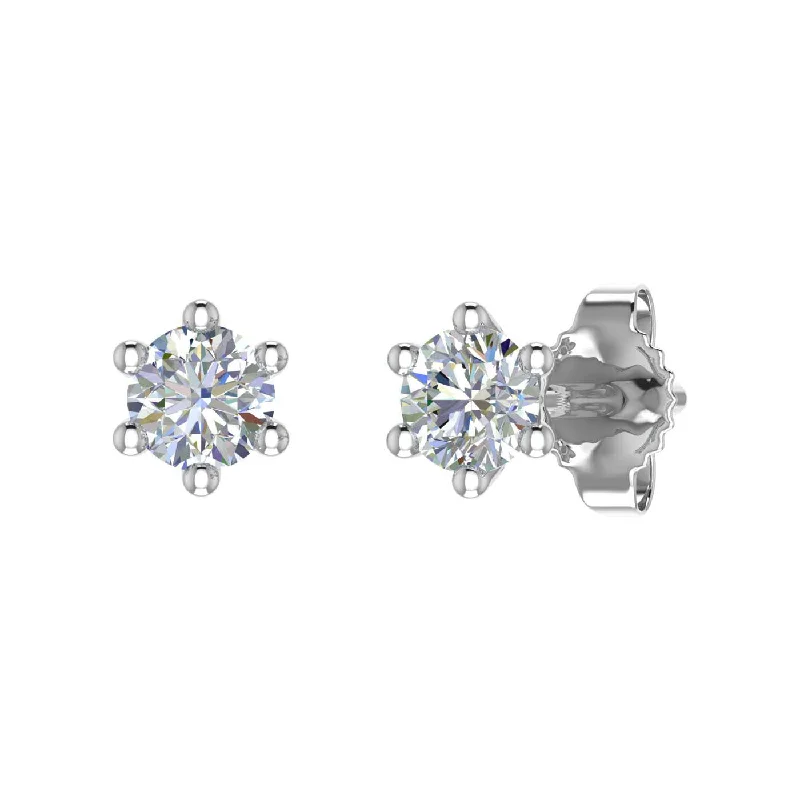 Grab Your Favorite Jewelry At The Lowest Prices New Season Fashion Preview Sale 1/5 Carat 6-Prong Diamond Stud Earrings in Gold