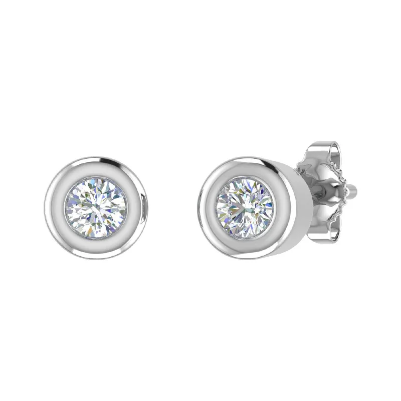 Fashion-Forward Jewelry At Incredible Prices New Styles Just In 1/5 Carat Bezel Set Diamond Stud Earrings in Gold