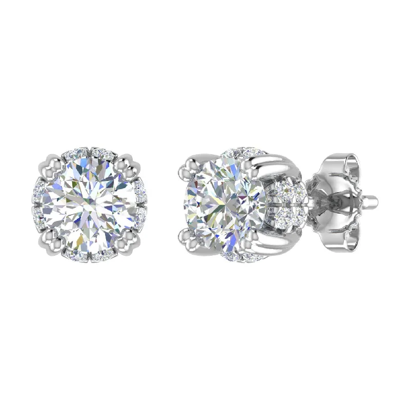 Holiday Jewelry Sale – Perfect Gifts At The Best Prices Big Discounts 1 Carat Diamond Ladies Stud Earrings in Gold