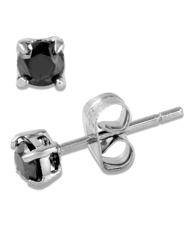 Unlock Unbeatable Jewelry Deals Before They’Re Gone Laid-Back Fashion Offers 10K White Gold 1/3 CTW Rd Black Diamond Stud Earrings